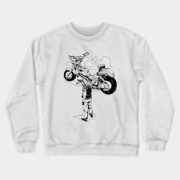 Biker Crewneck Sweatshirt by vanpaul54